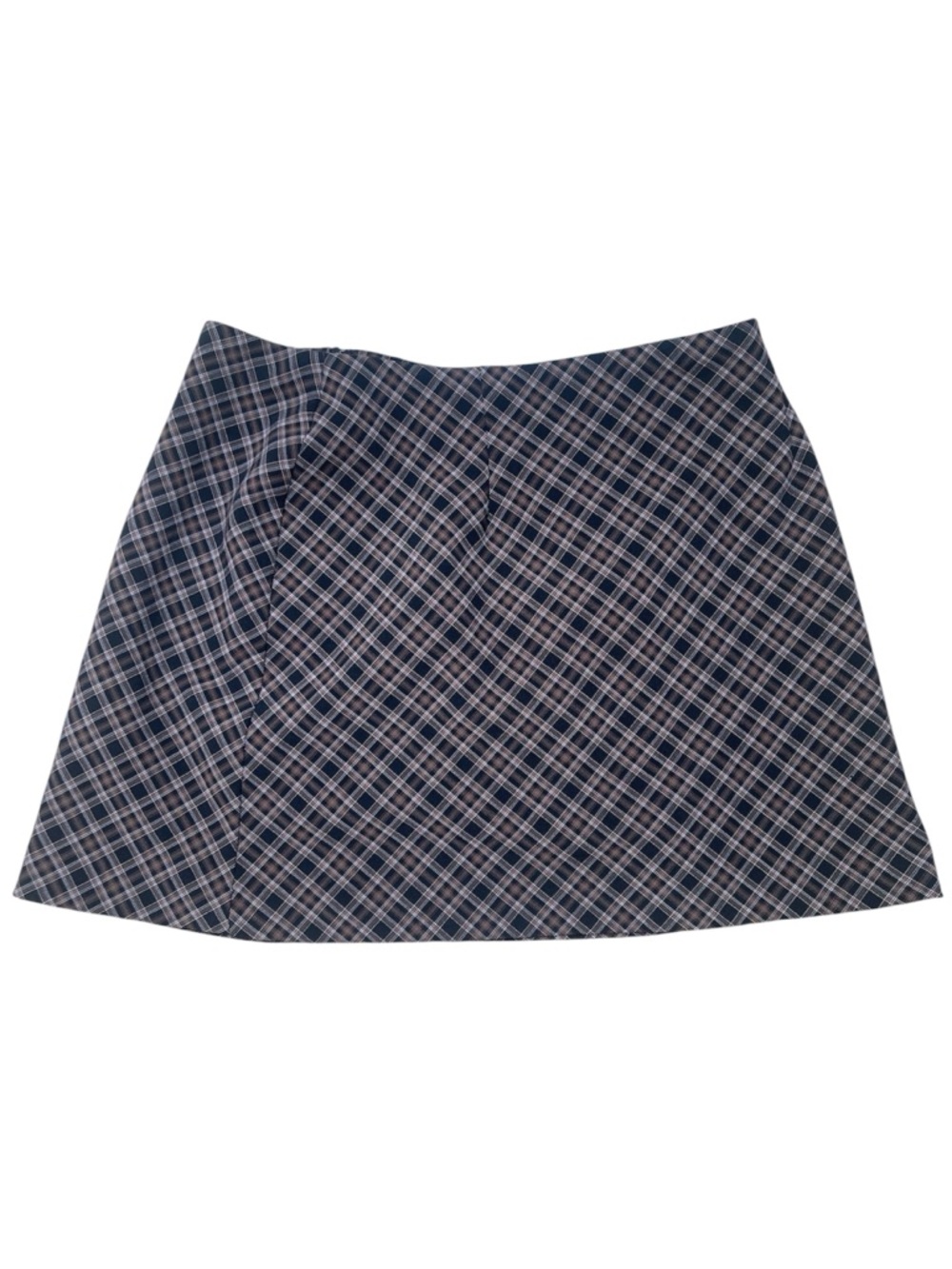 le chateau Navy and White Plaid Mini Skirt vintage made in Canada